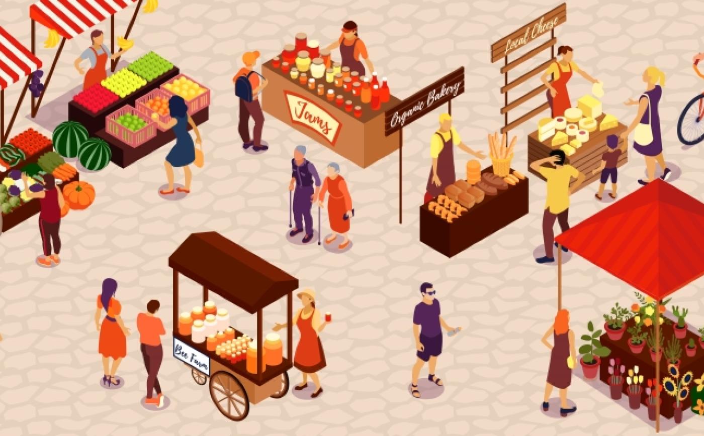 Marché du terroir - Macrovector_freepik